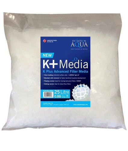 Evolution Aqua K+ Media 25L ( K1 plus advanced filter media) Available at AquaMonster Essex