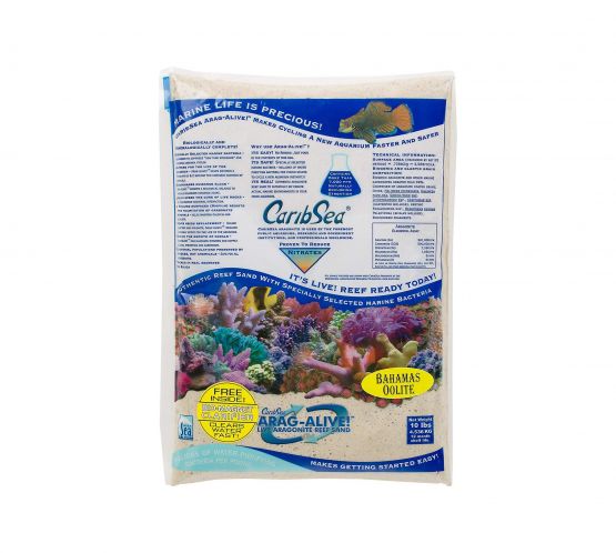 CaribSea Arag-alive Live Reef Sand Bahamas Oolite 20lb available at AquaMonster Essex