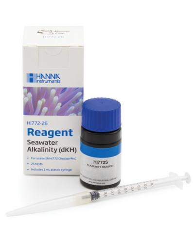 HI-772-26 Seawater?Marine Alkalinity (dkH) colorimeter method, Reagents for 25 tests  available at AquaMonster Essex