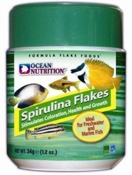 Ocean Nutrition Spirulina Flakes 34g available at AquaMonster Essex