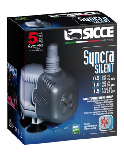 Syncra Silent 0.5 Multifunction pump boxed available at AquaMonster Essex