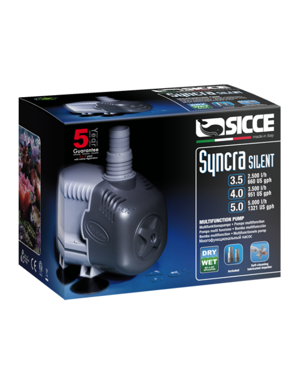 Syncra Silent 4.0 Multifunction pump boxed available at AquaMonster Essex